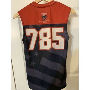 U.S. National Team USA Football Jersey shirt Men’s Sz S‎ Blue Orange White